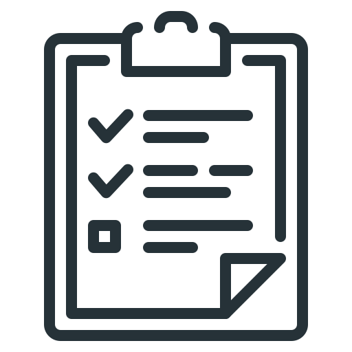 Check list, clipboard, list icon